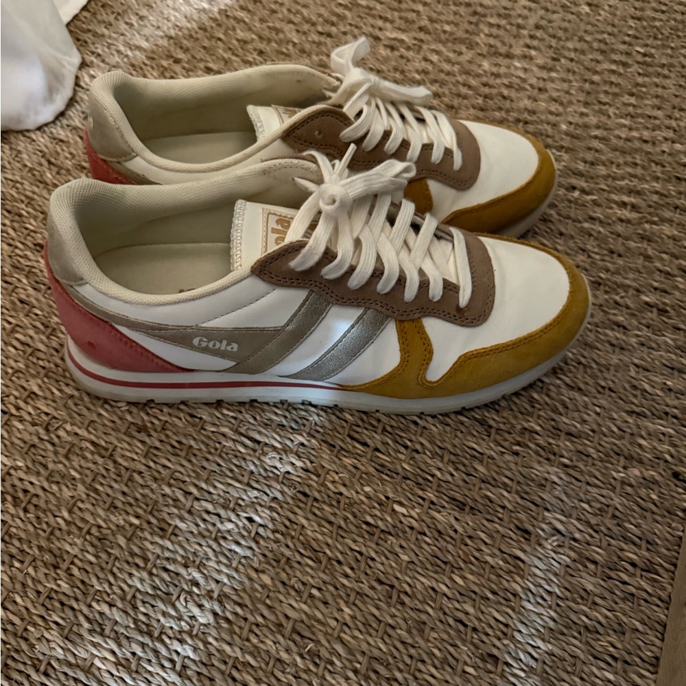 Gola pink silver and yellow accents size 8.5
